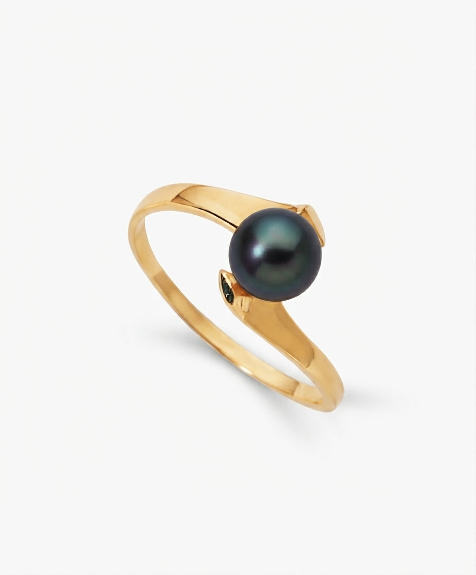 BAGUE OR JAUNE 750‰ ED NOIRE 5.5-6M 1G45