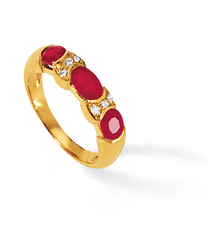 BAGUE SAPHIR DIAMANT OR JAUNE 18CT 4G35 – A106S-J