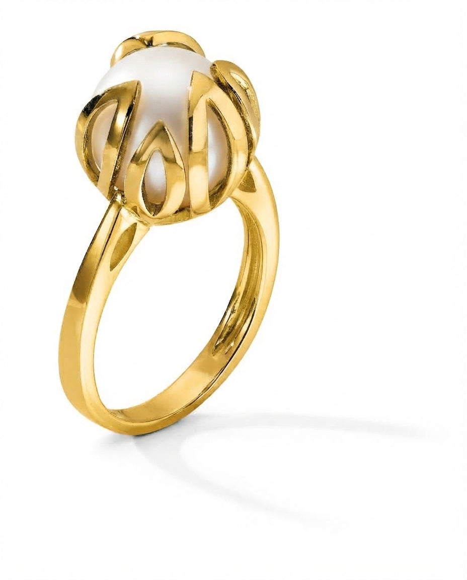 BAGUE OR JAUNE 18CT ED 10.5-11 6G20