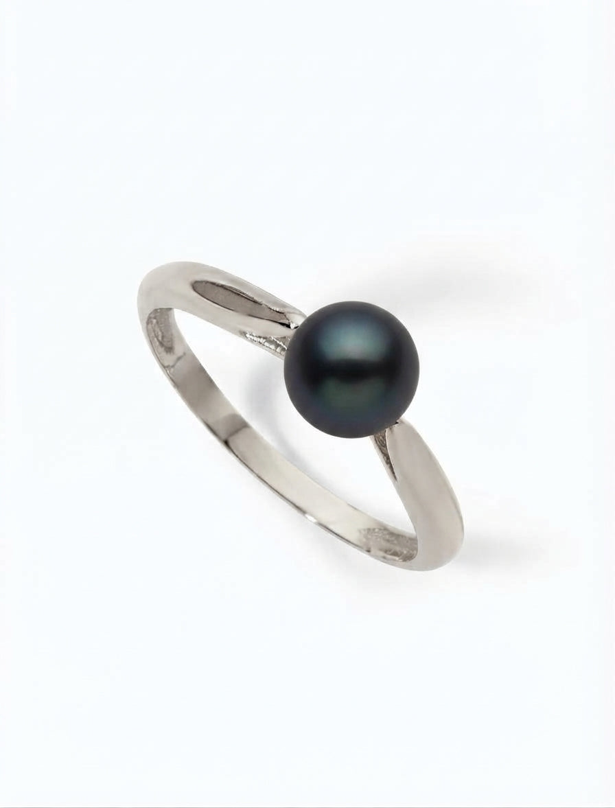 BAGUE OR 18CT ED NOIRE 5.5-6MM