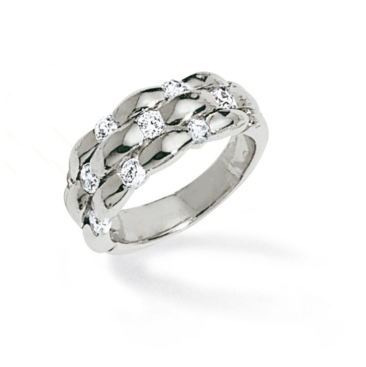BAGUE DIAMANTS OR ROSE 750‰ D0.60 9G90 – A580D-R