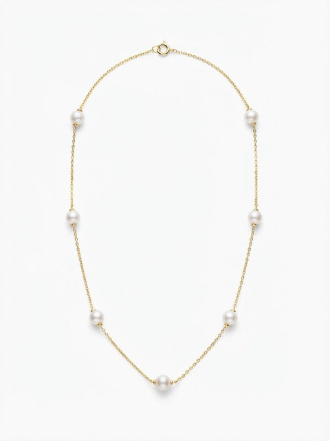 C909B-J — COLLIER OR JAUNE 750‰ EAU DOUCE 6.5–7 MM