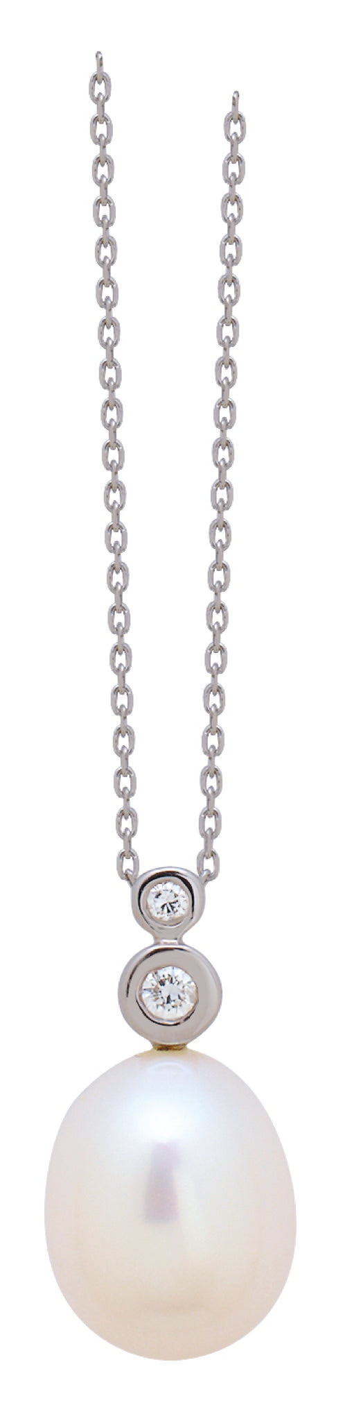 Collier perle blanche classique or blanc Porchet