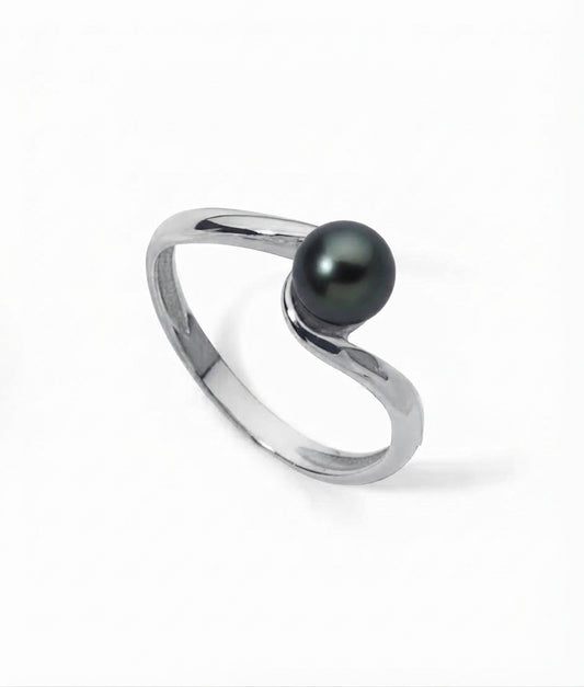 BAGUE OR 750‰ ED NOIRE 5-5.5MM