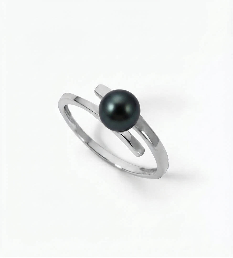 BAGUE OR 750‰ ED NOIRE 5-5.5MM