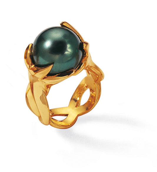 BAGUE OR GRIS 18CT TAHITI 14.5-15  18G50 – A1152T-G
