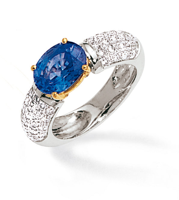 BAGUE SAPHIR CEYL10*8  ORG/ORJ 18CT 9G90 – A1168SC-B