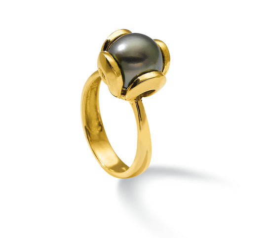 BAGUE OR GRIS 18CT TAHITI 9.5-10MM  6G00 – A1222T-G