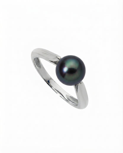 BAGUE OR 18CT ED NOIRE 7-7.5MM