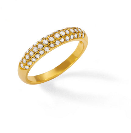 BAGUE OR JAUNE 750‰ D0.40 DIAMANTS 4G30 – A455D-J