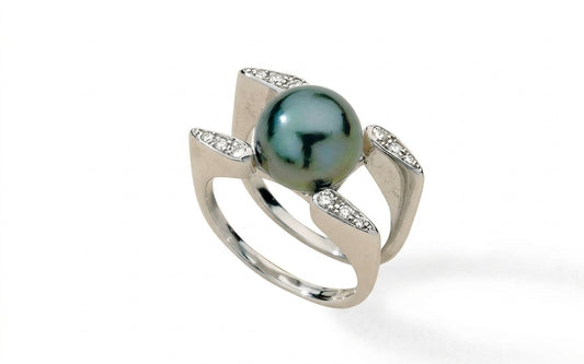 BAGUE OR 18CT D0.16 TAHITI 10-10.5 9G00