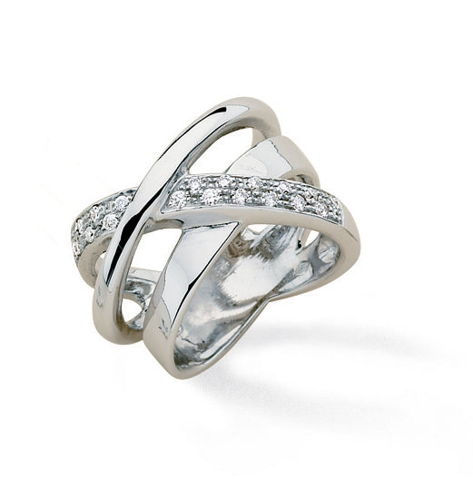BAGUE DIAMANTS OR GRIS 18CT D0.27  12G50 – A831D-G
