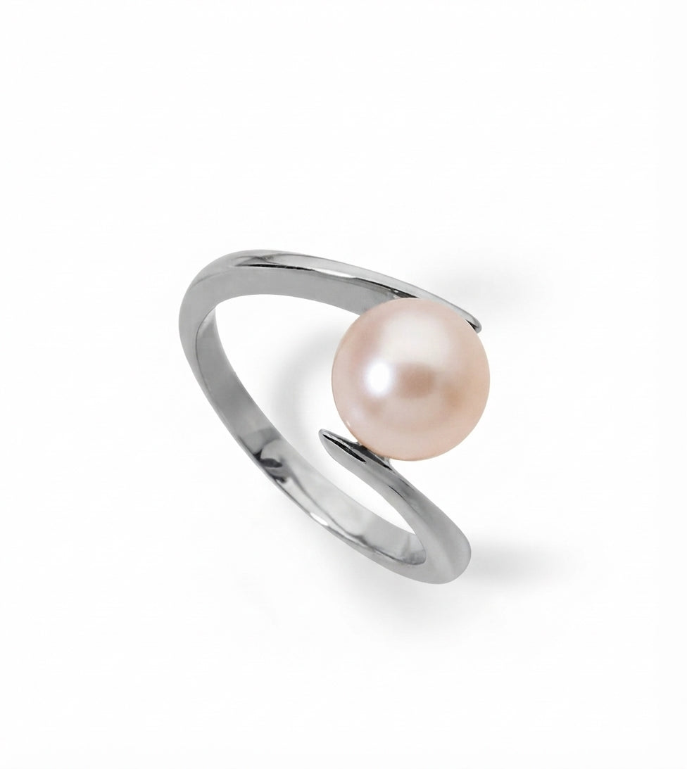 BAGUE OR 750‰ ED ROSE 7.5-8MM