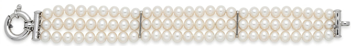 BRACELET 3RGS EDB 4.5-5M OR 18 CT 2G90
