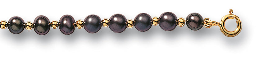 BRACELET ED NOIRE 4.5-5MM ORJ 18 CT 0G49 – BEDN5-J