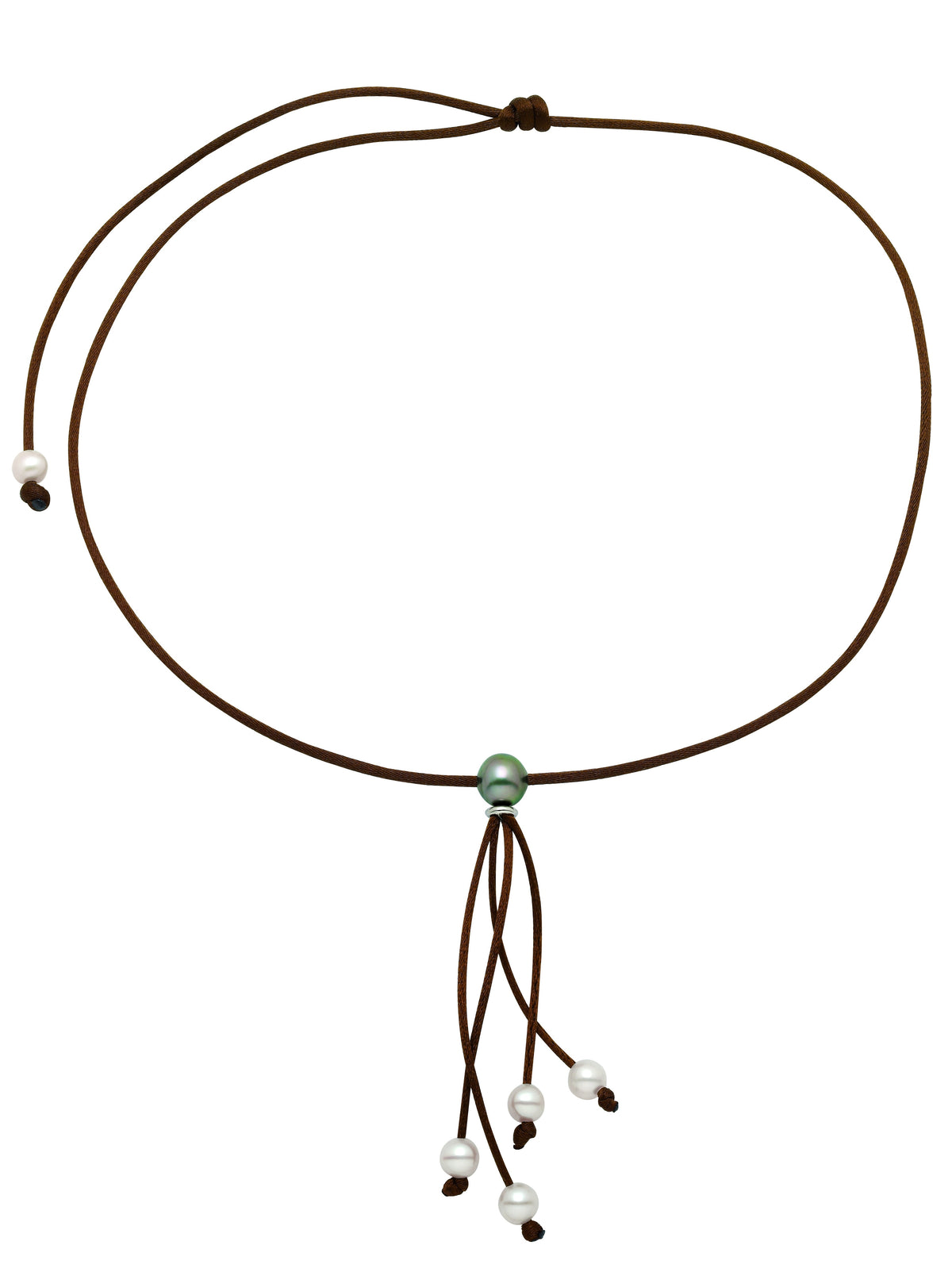 COLLIER LIEN MARRON TAHITI+EDB 8-11 ARG – CL15T