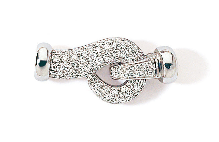 FERMOIR OR GRIS 18 CT DIAMANTS     10G90 – FO149D-G