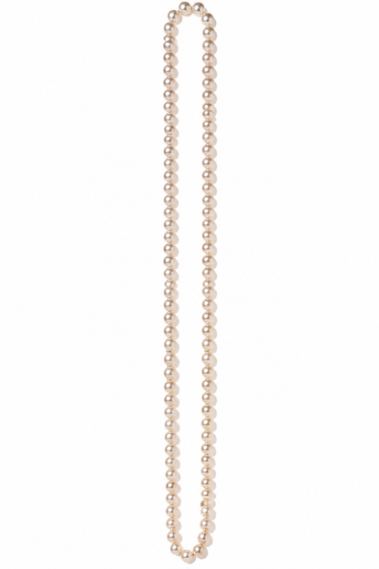 Sautoir PORCHET en perles d'eau douce blanches sans fermoir, 100 cm