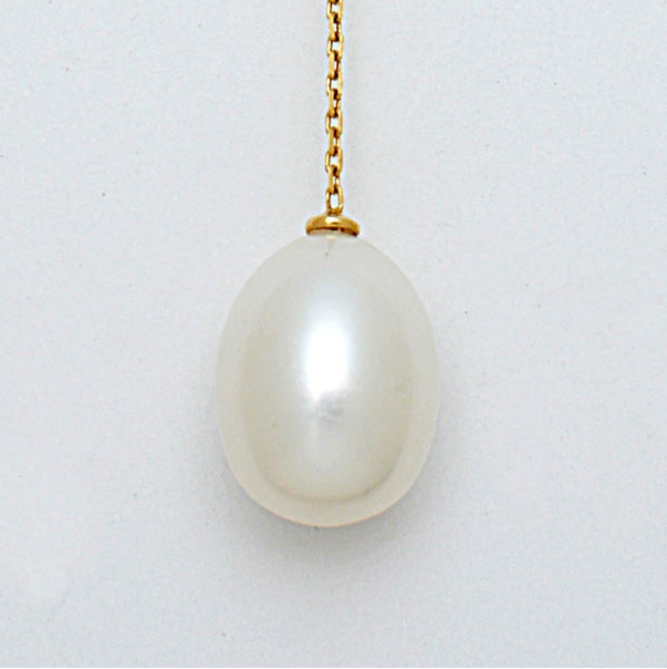 White Pearl Gold Chain Necklace