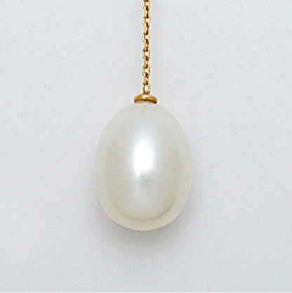 White Pearl Gold Chain Necklace