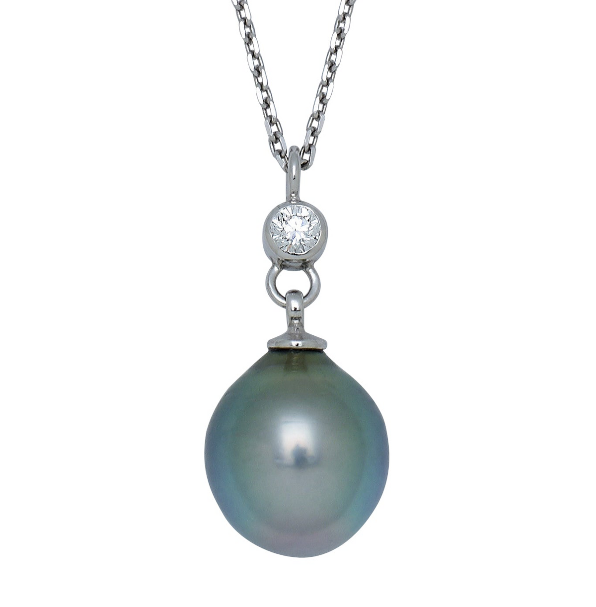 Tahitian Pearl Diamond Necklace