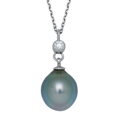 Tahitian Pearl Diamond Necklace