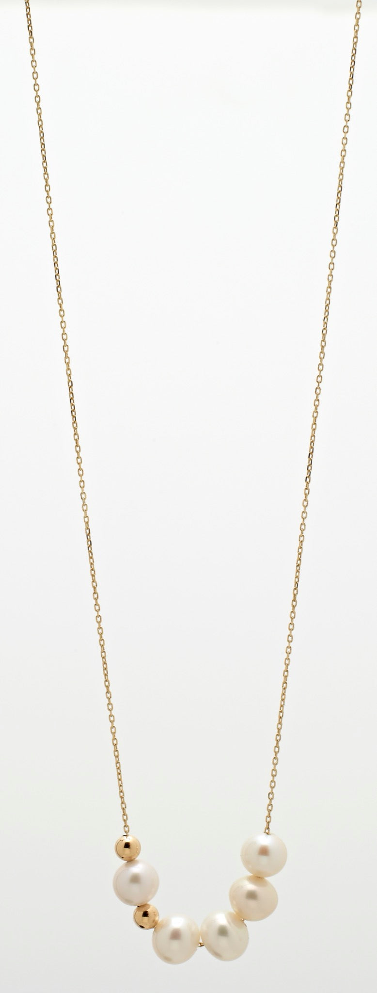 Collier long perles or jaune sautoir Porchet
