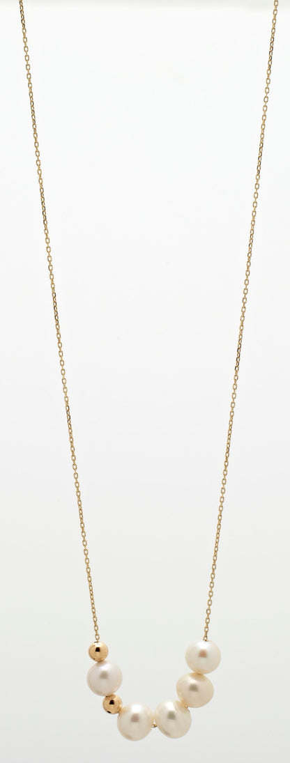 Collier long perles or jaune sautoir Porchet